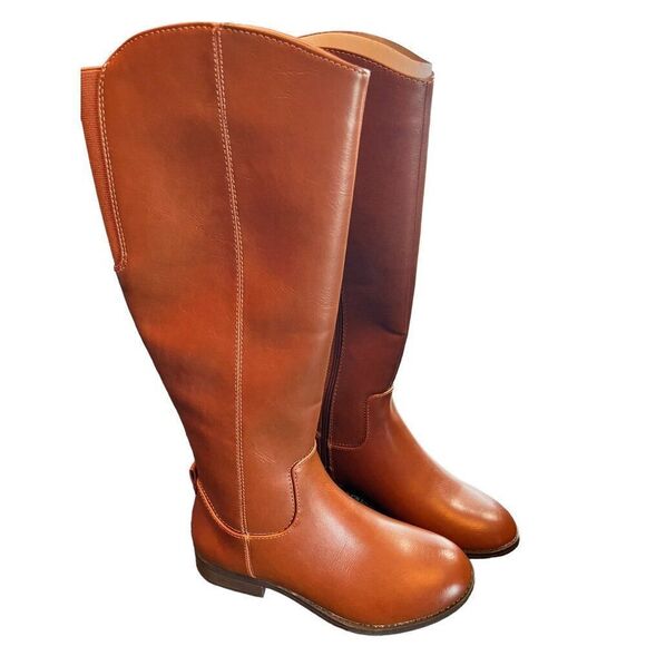 Universal Threads Calf High Brown Boots NWOT Size 5.5 - Picture 1 of 4